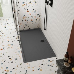 Black Cover with White Fast Flow Shower Waste - Insitu