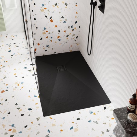 Square Shower Waste - Black