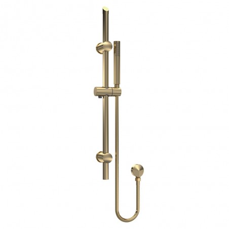 Brushed Brass Round Slider Rail Kit with Elbow