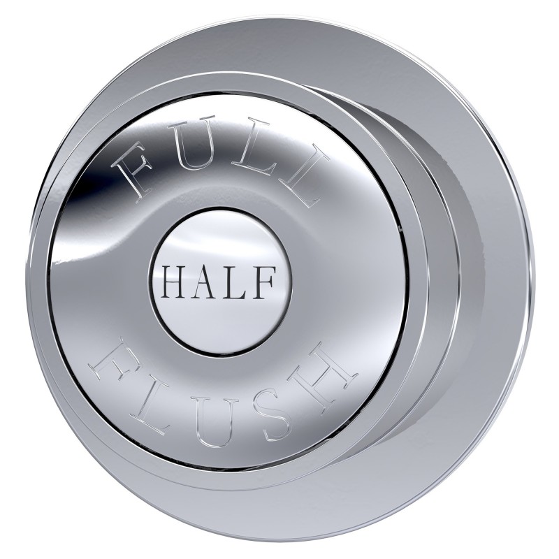 Traditional Chrome Dual Flush Button
