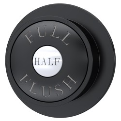 Traditional Matt Black Dual Flush Button