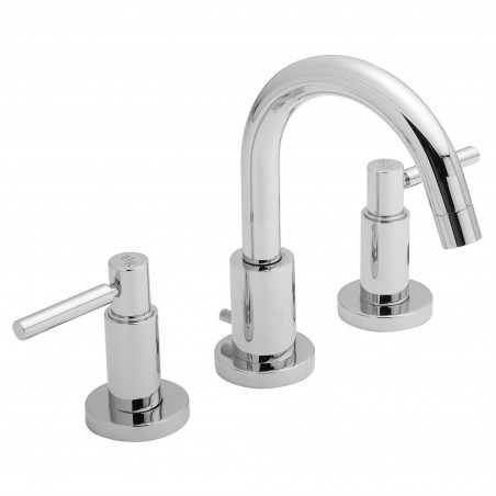 Tec Lever 3 Tap Hole Basin Mixer with Pop up Waste