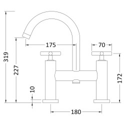 Chrome Tec Crosshead Bath Filler - Technical Drawing