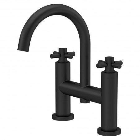 Tec Crosshead Matt Black Bath Filler