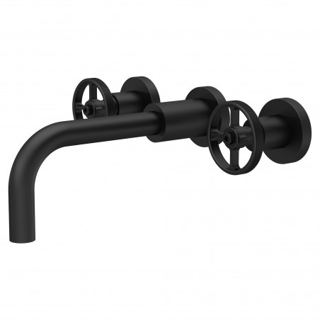 Revolution Matt Black Wall Mounted Basin Mixer