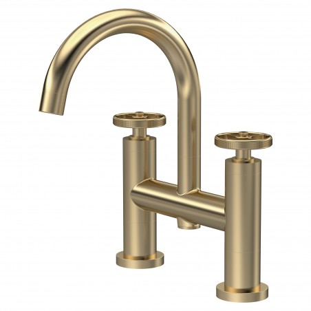 Revolution Brushed Brass Bath Filler