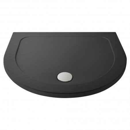 Slate Grey D Shaped Shower Tray 1050 x 950mm