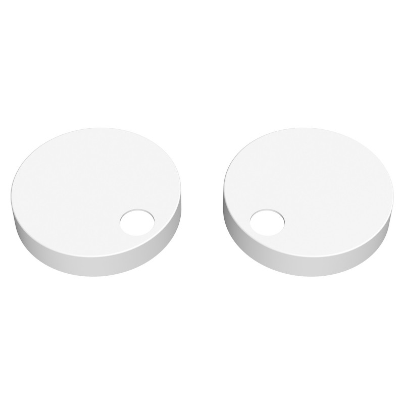 Matt White Toilet Seat Cover Caps 10.7mm Deep