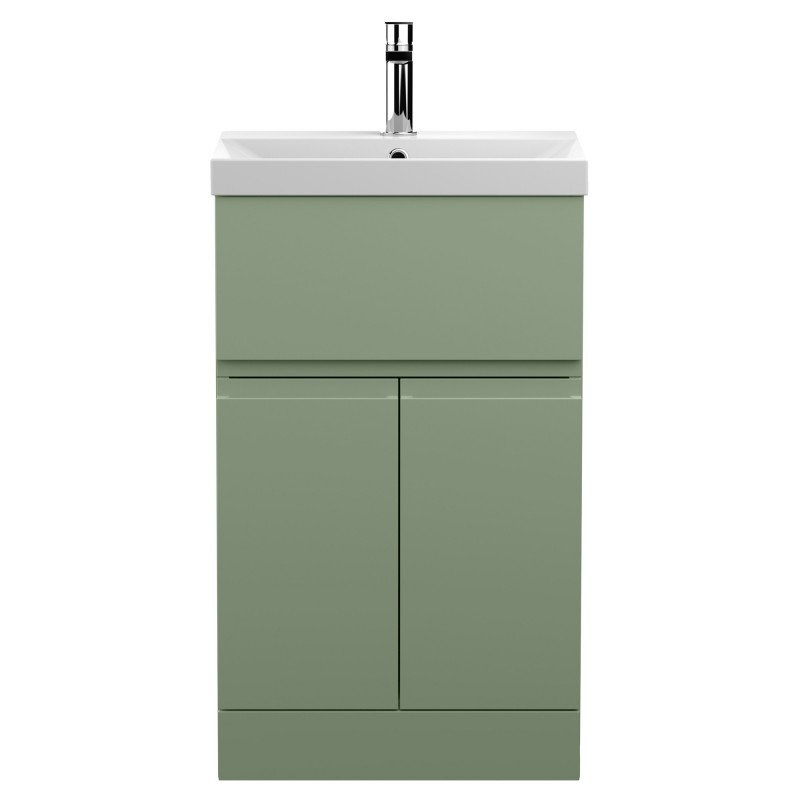 Urban 500mm Freestanding 2 Door & Drawer Unit & Thin-Edge Ceramic Basin Urban 500mm Freestanding 2 Door & Drawer Unit & Thin-Edge Ceramic Basin