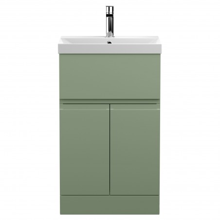 Urban 500mm Freestanding 2 Door & Drawer Unit & Thin-Edge Ceramic Basin