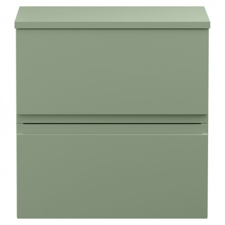 Urban 500mm Wall Hung 2 Drawer Unit & Worktop