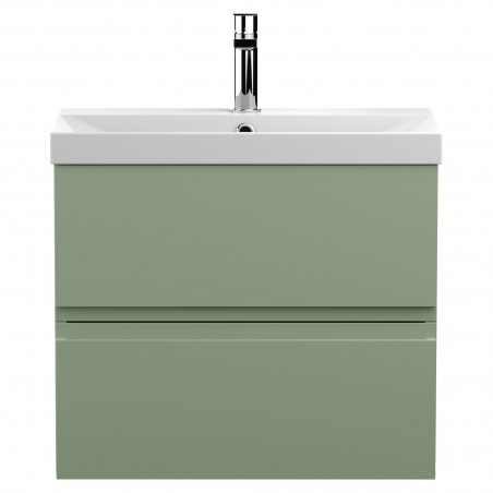 Urban 600mm Wall Hung 2 Drawer Unit & Thin-Edge Ceramic Basin