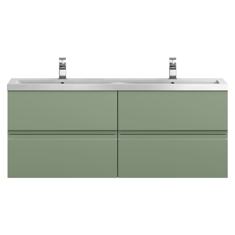 Urban 1200mm Wall Hung 4 Drawer Vanity & Double Ceramic Basin Urban 1200mm Wall Hung 4 Drawer Vanity & Double Ceramic Basin