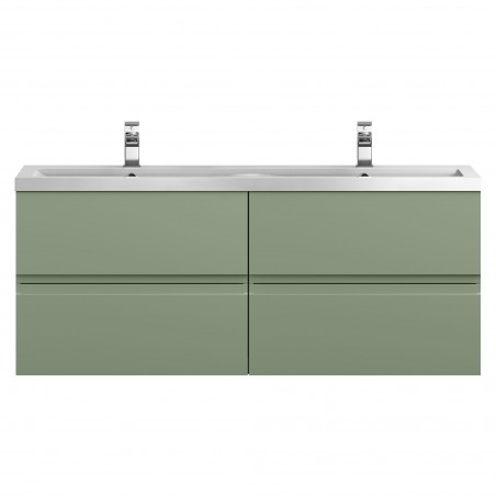 Urban 1200mm Wall Hung 4 Drawer Vanity & Double Ceramic Basin