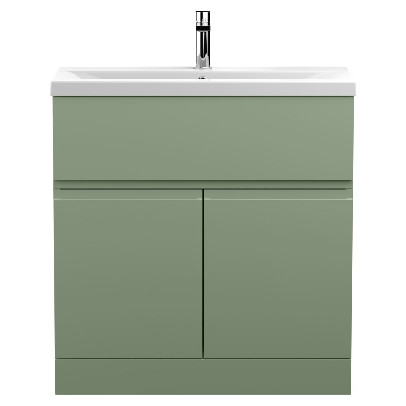 Urban 800mm Freestanding 2 Door & Drawer Unit & Mid-Edge Ceramic Basin Urban 800mm Freestanding 2 Door & Drawer Unit & Mid-Edge Ceramic Basin