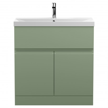 Urban 800mm Freestanding 2 Door & Drawer Unit & Thin-Edge Ceramic Basin