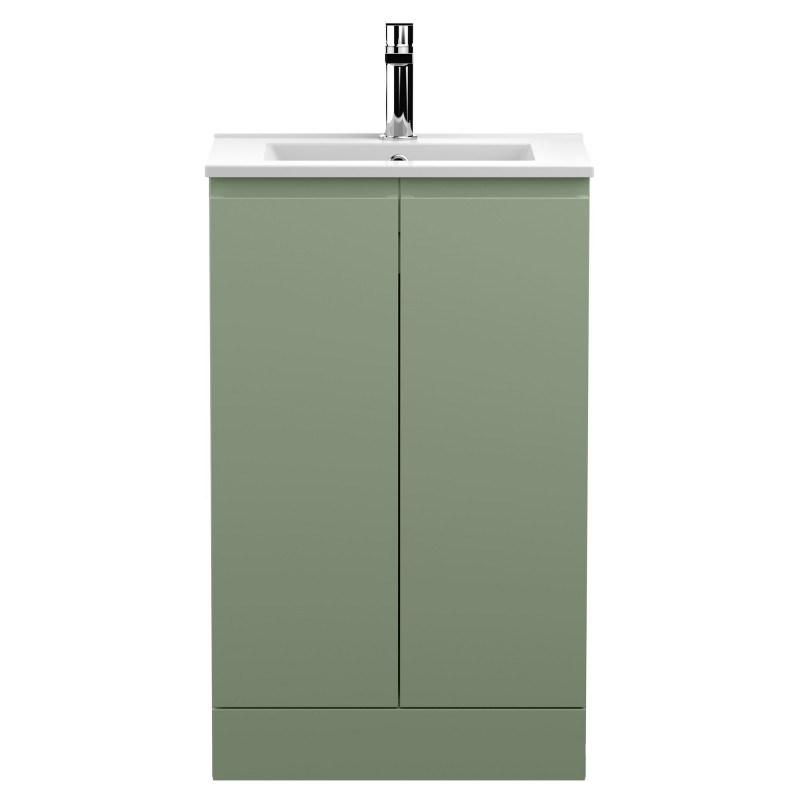 Urban 500mm Freestanding 2 Door Vanity & Minimalist Ceramic Basin Urban 500mm Freestanding 2 Door Vanity & Minimalist Ceramic Basin