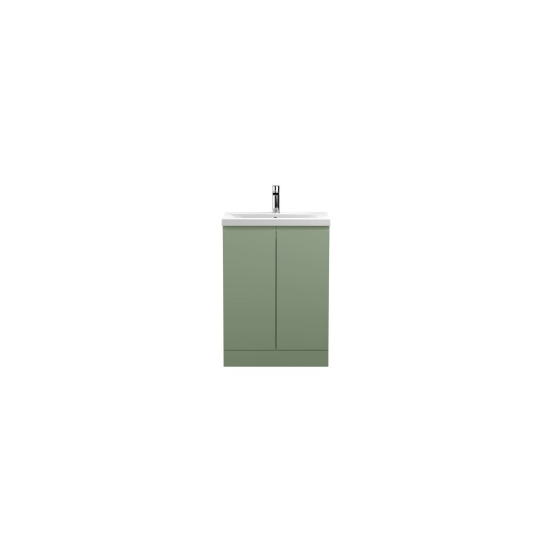 Urban 600mm Freestanding 2 Door Unit & Mid-Edge Ceramic Basin Urban 600mm Freestanding 2 Door Unit & Mid-Edge Ceramic Basin