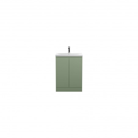 Urban 600mm Freestanding 2 Door Unit & Mid-Edge Ceramic Basin