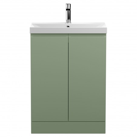 Urban 600mm Freestanding 2 Door Unit & Thin-Edge Ceramic Basin