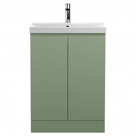 Urban 600mm Freestanding 2 Door Unit & Thin-Edge Ceramic Basin