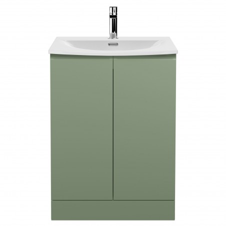 Urban 600mm Freestanding 2 Door Unit & Curved Ceramic Basin