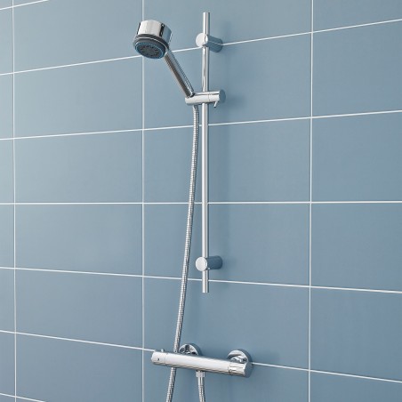 Minimalist Thermostatic Bar Shower Valve Bottom Outlet