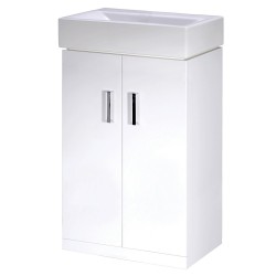 Mayford Freestanding 450mm Cabinet & Basin - Gloss White
