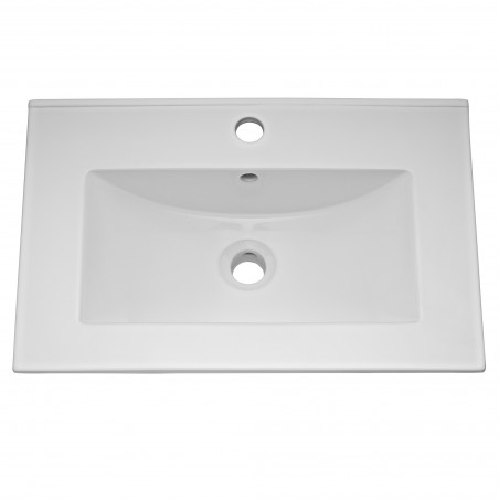 Eden Freestanding 600mm Cabinet & Basin - Satin White