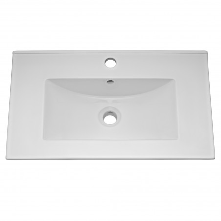 Eden Freestanding 800mm Cabinet & Basin - Satin White