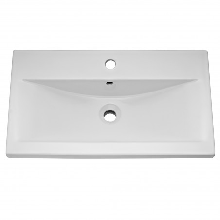 Eden Freestanding 800mm Cabinet & Basin - Satin White