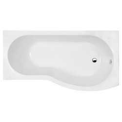 B-Shaped Shower Bath Right Handed 1500mm x 736/900mm