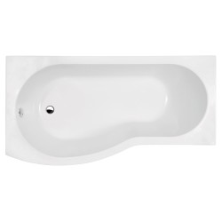 B-Shaped Shower Bath Left Handed 1700mm x 736/900mm