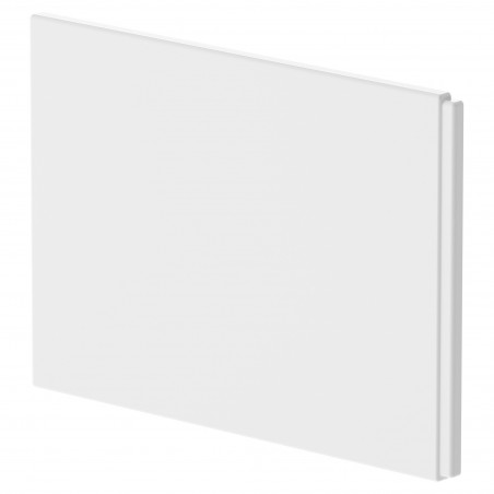 700mm Acrylic B-Shaped Shower Bath End Panel - Gloss White