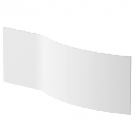 1500mm Acrylic B-Shaped Shower Front Bath Panel - Gloss White