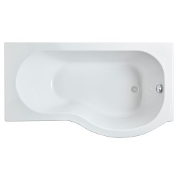 P-Shaped Shower Bath Right Handed 1500mm x 700/850mm