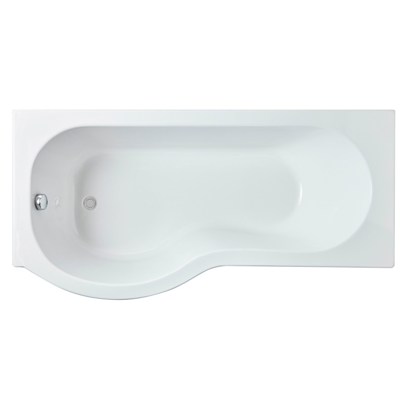 P-Shaped Shower Bath Left Handed 1600mm x 700/850mm P-Shaped Shower Bath Left Handed 1600mm x 700/850mm