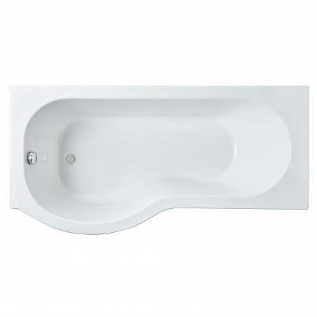 P-Shaped Shower Bath Left Handed 1600mm x 700/850mm