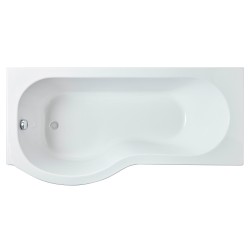 P-Shaped Shower Bath Left Handed 1700mm x 700/850mm