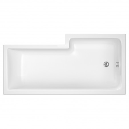 SquareÂ Shower Bath Left Handed 1500mm x 705/855mm