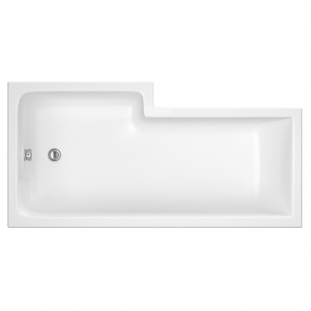 SquareÂ Shower Bath Right Handed 1700mm x 705/855mm