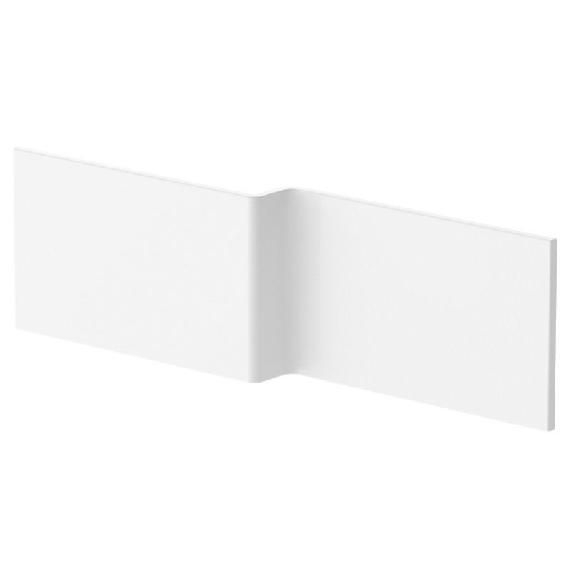 1700mm Acrylic Square Shower Front Bath Panel - Gloss White