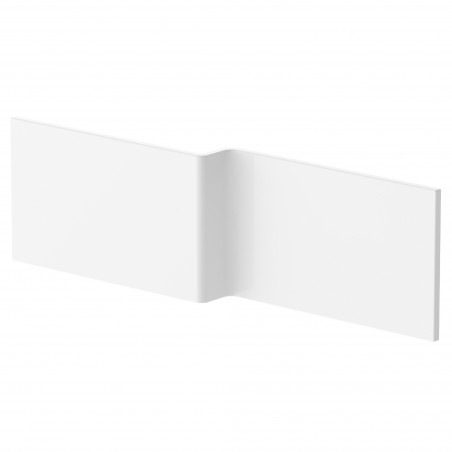1700mm Acrylic Square Shower Front Bath Panel - Gloss White