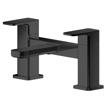 Windon Matt Black Deck Mounted Bath Filler