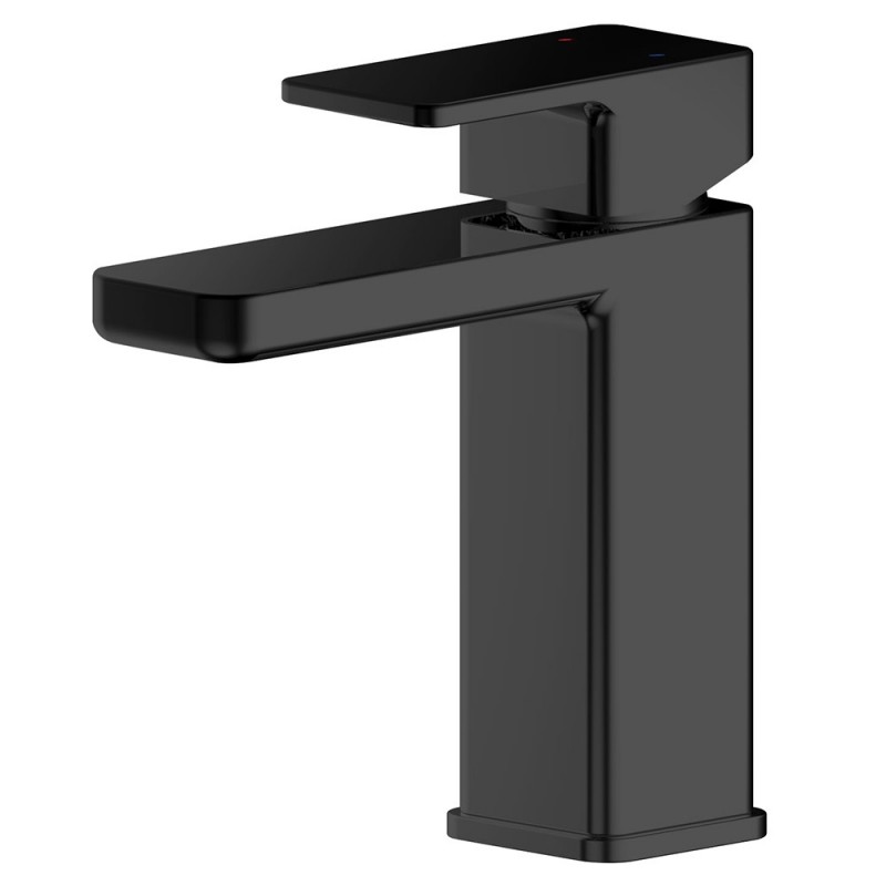 Windon Mono Basin Mixer With Push Button Waste - Matt Black Windon Mono Basin Mixer With Push Button Waste - Matt Black