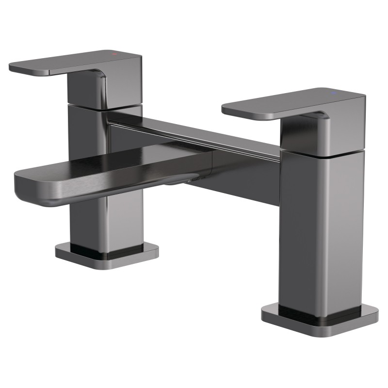 Windon Deck Mounted Bath Filler - Brushed Pewter Windon Deck Mounted Bath Filler - Brushed Pewter