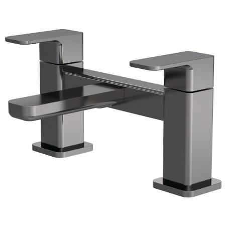 Windon Deck Mounted Bath Filler - Brushed Pewter