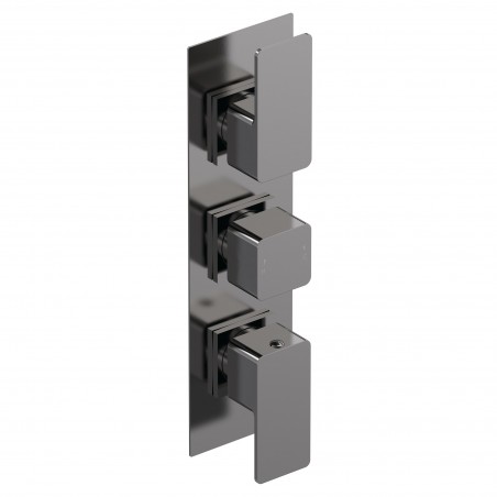 Windon Triple Thermostatic Valve - Brushed Pewter