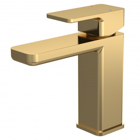 Windon Mono Basin Mixer With Push Button Waste - Brushed Brass