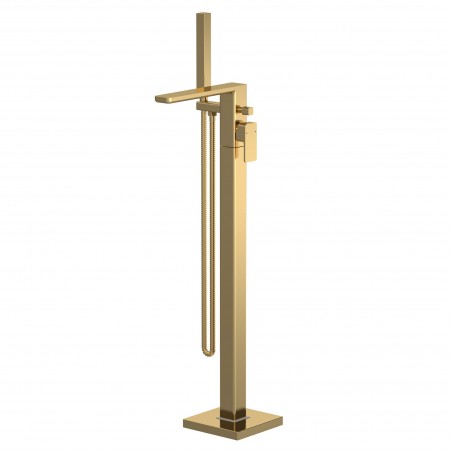 Windon Brushed Brass Freestanding Bath Shower Mixer